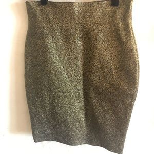 Akira gold sparkly lurex skirt